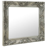 ZNTS Wall Mirror Baroque Style 60x60 cm Silver 320334