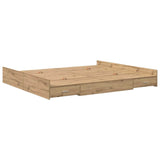 Storage Bed Frame Artisan Oak 180 x 200 cm Engineered Wood 3335276