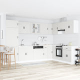 Sink Base Cabinet with Door Porto 2 pcs White Engineered wood 3315021