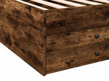 Bed Frame with Storage Smoked Oak 80 x 200 cm Engineered Wood 3429647