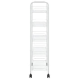 5-Tier Kitchen Trolley White 46x26x105 cm Iron 336329