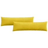 Sofa Pillows 2 pcs Yellow 145 x 40 cm Corduroy Fabric 42013849