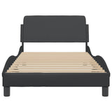 Bed Frame "Dover" Black 100x190 cm Faux Leather 373269