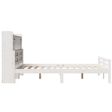 Bookcase Bed without Mattress White 140x200cm Solid Wood Pine 3322264