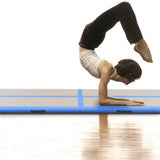 Inflatable Gymnastics Mat with Pump 500x100x10 cm PVC Blue 91919
