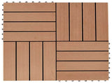 22 pcs Decking Tiles 30x30cm 2 sqm WPC Grey 277801
