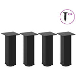 ZNTS Coffee Table Legs 4 pcs Black 30-32 cm Steel 4012460