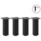 ZNTS Coffee Table Legs 4 pcs Black 30-32 cm Steel 4012460