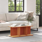 Coffee Table Wax Brown 80 x 39.5 x 33.5 cm Solid pine wood 873522