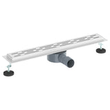 Shower Drain Line Design with 360&deg Siphon Silver 60 cm 42015980