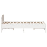Bed Frame without Mattress White 140x200 cm Solid Wood Pine 842595