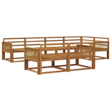 Outdoor Sofa Set 7 pcs Natural Solid Acacia Wood 3382647