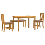 Dining Set 4 pcs Grey Solid Oak Wood 3430293