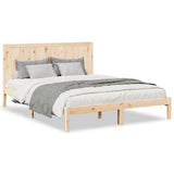 Extra Long Bed Frame without Mattress 140x210 cm Solid Wood 3309243