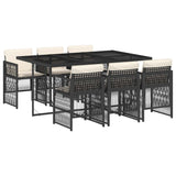 Garden Dining Set Black, Cream White 3210906