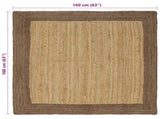 Area Rugs Grey 160 x 160 cm Jute 42010672