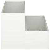 Garden Planter White 100 x 60 x 45 cm Cold-rolled Steel 865870