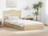 Storage Bed with Drawer Sonoma Oak 70 x 190 cm Engineered Wood 3413557