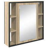 Bathroom Furniture Set with Shelf 2 pcs Brown Engineered wood 3345128