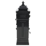 43888 Pillar Letterbox Aluminium Vintage Style Rustproof Black