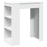 Bar Table with Racks White 95x47x103.5 cm Engineered Wood 854382