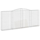 Arched Gabion Baskets 3 pcs 400x30x160/180 cm Galvanised Iron 3146906