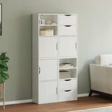 Side Cabinets 4 pcs "ODDA" White 40x24x79 cm Solid Wood Pine 3365349