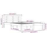 Bed Frame without Mattress Solid Wood 140x200 cm 814754