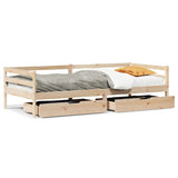 Daybed with Drawers without Mattress 90x200 cm Solid Wood 3302047