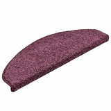 Stair Mats 30 pcs 65x21x4 cm Dark Purple Half Round Large 3365824