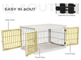 Dog Crate Furniture, Puppy Crate End Table, Pet Kennel House with 2 Doors for Medium and Small Dogs, T3398P349618