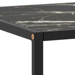ZNTS Coffee Table Black with Black Marble Glass 100x50x35 cm 322882