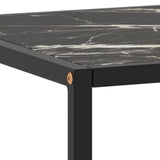 ZNTS Coffee Table Black with Black Marble Glass 100x50x35 cm 322882