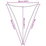 Sunshade Sail 160 g/m Taupe 5x7x7 m HDPE 311429