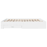 Bed Frame with Drawers without Mattress White 200x200 cm 3280356