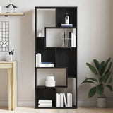 Bookcase Black Oak 67x24x161 cm Engineered Wood 862485