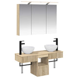 Bathroom Cabinet Set 4 pcs Sonoma Oak Engineered Wood 3406257