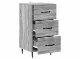 Drawer Cabinet Grey Sonoma 33 x 34.5 x 89.5 cm Engineered Wood 894851