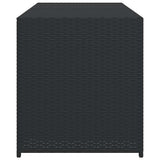 Garden Storage Box Black 283L Poly Rattan 365312