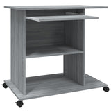 Computer Desk Grey Sonoma 80x50x75 cm Engineered Wood 815544