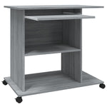 ZNTS Computer Desk Grey Sonoma 80x50x75 cm Engineered Wood 815544