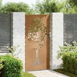 Garden Gate 85x200 cm Corten Steel Tree Design 153213