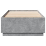Bed Frame with LED without Mattress Concrete Grey 90x200 cm 3209635