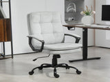 Linen-Look Double-Padded Office Chair - Grey T3398P554092