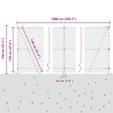 Welded Wire Fence with Concrete Base 10 x 1.2 m 3351238