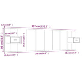 Bed Headboard with Cabinets White Engineered Wood 3115748