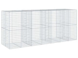 Gabion Basket with Cover 350x100x200 cm Galvanised Iron 3295230