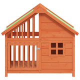 Dog Kennel Brown 96x60.5x87 cm Solid Wood Pine 172267