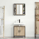 Bathroom Furniture Set with Shelf 2 pcs Brown Engineered wood 3345128