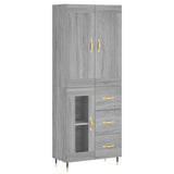 Highboard Grey Sonoma 69.5x34x180 cm Engineered Wood 3199927